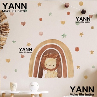 Yann1 สติกเกอร์ติดผนัง มีกาวในตัว ใช้ซ้ําได้ สําหรับตกแต่งบ้าน ห้องนั่งเล่น