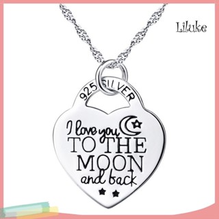 Lk-- จี้สร้อยคอ รูปตัวอักษร I Love You to The Moon and Back ของขวัญ