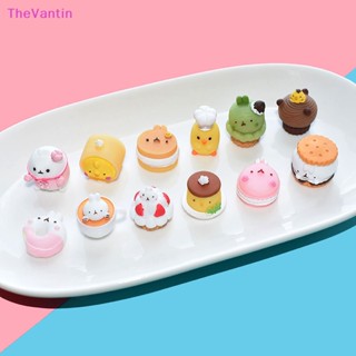 Thevantin โมเดลเค้ก คุกกี้ อาหาร ขนาดมินิ สําหรับตกแต่งบ้านตุ๊กตา 10 ชิ้น