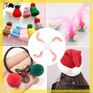 FOREVER 4Pcs New Round Pompom Maker DIY Hat Scarf Decoration Knitting Tool Knitting Needle Different Sizes Needle Craft Pom Pom Balls Ball Weaver Tools