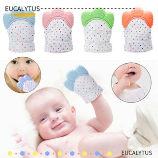 Eutus ถุงมือยางกัดซิลิโคน เกรดอาหาร เคี้ยวได้ สําหรับเด็กทารกแรกเกิด