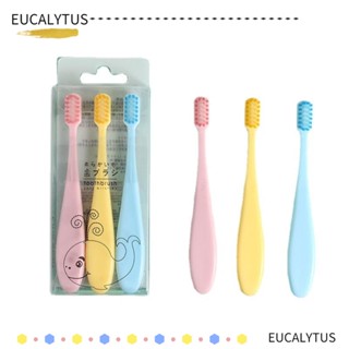 EUTUS แปรงสีฟันพลาสติก ขนแปรงนิ่ม ขนาด 13 ซม. ดูแลช่องปาก สําหรับเด็กอายุ 2-12 ปี 9 ชิ้น