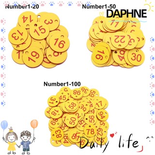 Daphne 20/50/100 ชิ้น ฟาร์มตัวเลข แท็ก เครื่องมือทําสวน อุปกรณ์สามี ทางเข้ารังผึ้ง อุปกรณ์เลี้ยงผึ้ง