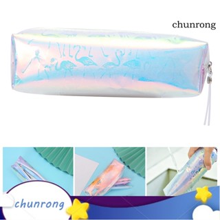 Chunrong กระเป๋าดินสอ กันน้ํา สีสันสดใส ใช้งานง่าย สําหรับอุปกรณ์การเรียน และเครื่องเขียน