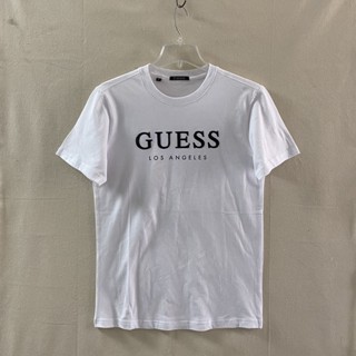 Guest เสื้อยืดลําลอง แขนสั้น พิมพ์ลายตัวอักษร GUEST ระบายอากาศ สีดํา เหมาะกับฤดูร้อน สําหรับผู้ชาย และผู้หญิง