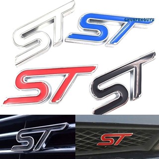 [CFGY Auto] สติกเกอร์โลหะ ลายตราสัญลักษณ์ ST 3D สําหรับตกแต่งรถยนต์ Ford Focus Fiesta Mondeo