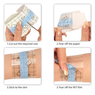  Fun IN ผ้าพันแผลสัก 2in กว้าง 11yd ความยาวกันน้ำระบายอากาศป้องกันแบคทีเรียสักฟิล์มสำหรับการดูแลหลังการรักษา