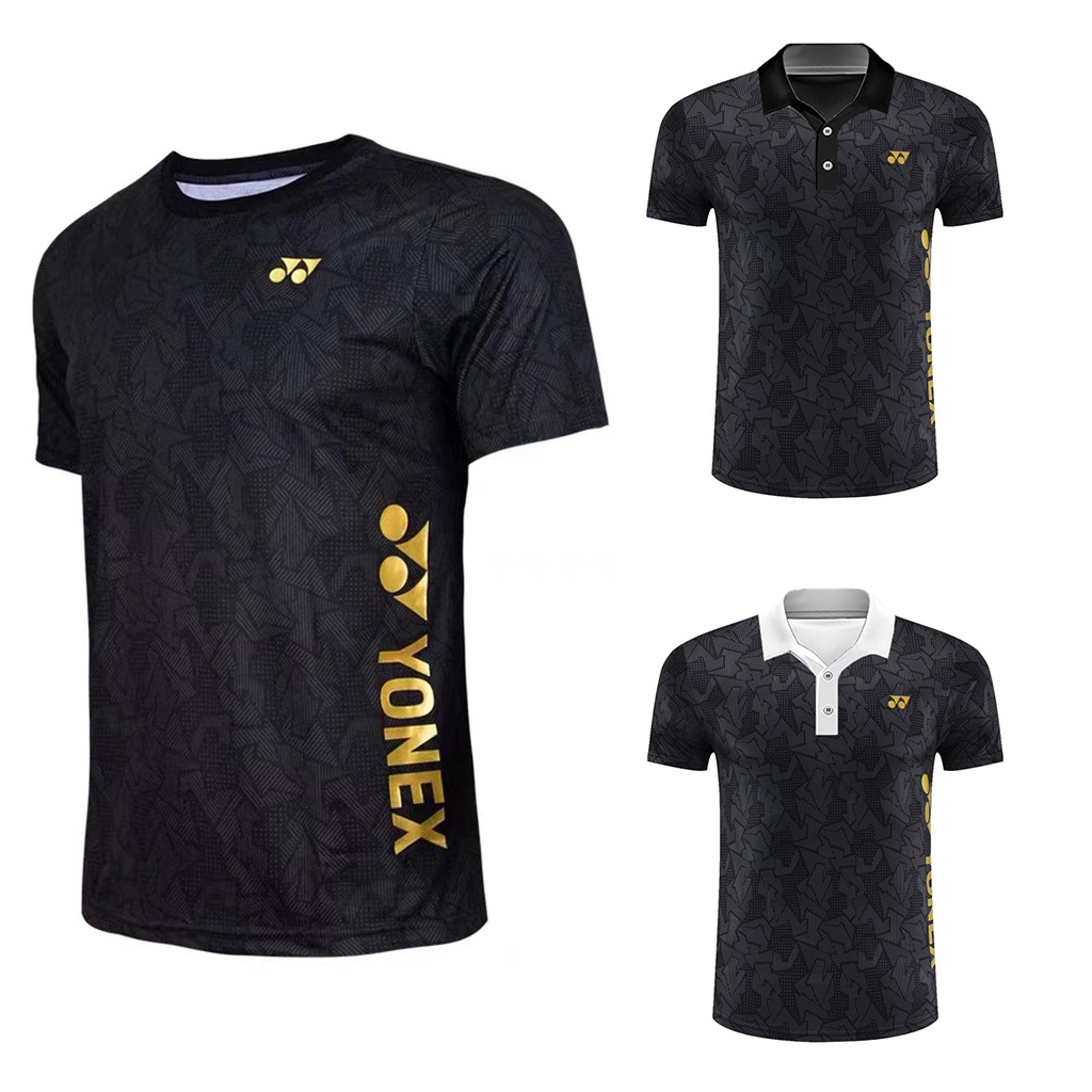 2023 Yonex เสื้อโปโลแขนสั้น ระบายอากาศ แห้งเร็ว แฟชั่นฤดูร้อน สําหรับผู้ชาย และผู้หญิง