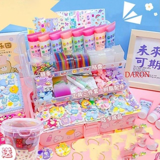 Daron ชุดสติกเกอร์กูกะ พวงกุญแจ แฮนด์เมด ขนาดใหญ่ DIY เครื่องเขียน สําหรับเด็ก