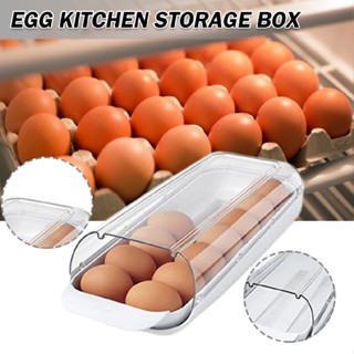 Rolling Egg Holder for Refrigerator Stackable Egg Storage Container Dispenser