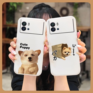 Skin feel silicone cute Phone Case For VIVO IQOO9 Anti-fall Cartoon Solid color Liquid silicone shell Lens package phone case