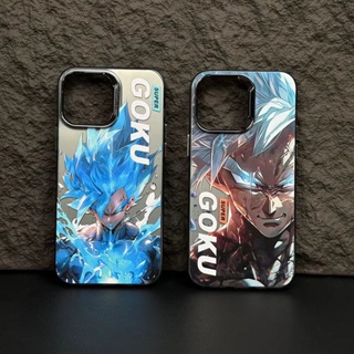 เคสโทรศัพท์มือถือ ลายดราก้อนบอล GOKU สีเงิน สําหรับ iPhone 14 Pro Max 13 12 Pro Max 11