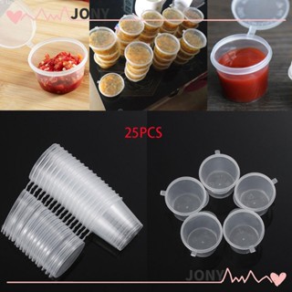 Jy1 กล่องพลาสติก บานพับ ขนาดเล็ก สําหรับใส่ซอส 25 ชิ้น