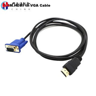 Chink สายเคเบิลวิดีโอ HDMI เป็น VGA ความละเอียดสูง 1.8 ม. 6 ฟุต สําหรับ HDTV PC แล็ปท็อป