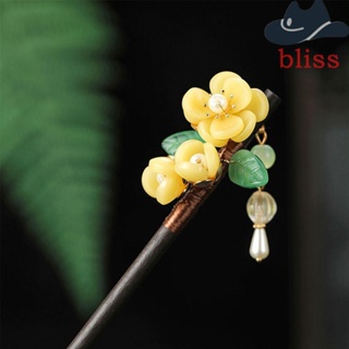 Bliss กิ๊บติดผม ลายดอกไม้ สไตล์จีนวินเทจ คลาสสิก ฮั่นฝู ของขวัญ สําหรับผู้หญิง