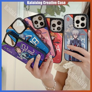 เคสโทรศัพท์มือถือแบบกระจก ลาย Ayanami Rei Ikari Shinji Asuka Langley Soryu Mari Illustrious Makinami Kaworu Nagisa สําหรับ iPhone 14 13 12 Pro Max