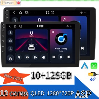 เครื่องเล่น 10G+128GB Android13.0 QLED ระบบหน้าจอ CarPlay Android บลูทูธ 4GLte 2023