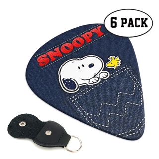 Snoopy ปิ๊กกีตาร์ 0.71 มม. 6 แพ็ค สําหรับกีตาร์ไฟฟ้า เบส และอะคูสติก