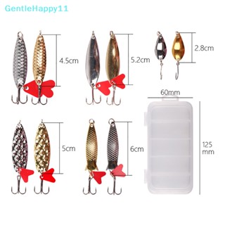 Gentlehappy ชุดเหยื่อตกปลาโลหะ สีเงิน สีทอง 10 ชิ้น