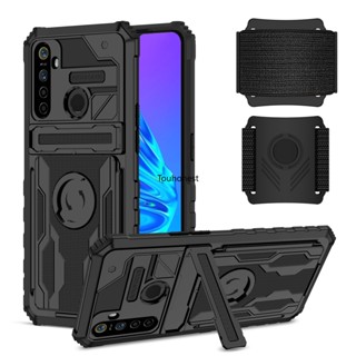 เคส Realme 5 เคส Realme C3 เคส Realme C15 C12 Casing Realme C11 C17 Case Realme C20 C21 Case Realme C31 C35 Case Realme C21Y C25Y Case Realme 5i 5S 6i Case Realme 7i C25 Case New Portable Cool Hybrid Armor Wrist Strap Stand Phone Case WD โทรศัพท์มือถือ