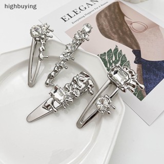 [highbuying] กิ๊บติดผม ทรงเรขาคณิต ประดับพลอยเทียม สไตล์ฮิปฮอป ฮาราจูกุ สําหรับผู้หญิง สินค้าใหม่ พร้อมส่ง