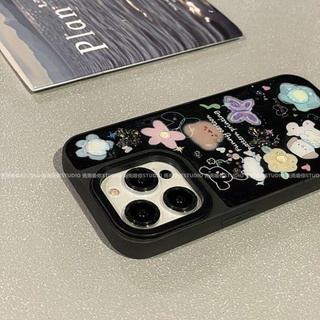 ใหม่ เคสโทรศัพท์มือถือ กันกระแทก ลายดอกไม้ หมี ผีเสื้อ สไตล์เกาหลี สําหรับ Iphone 14promax 13 11 14pro 13pro 14