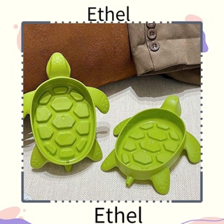 Ethel1 ชั้นวางสบู่ PP รูปเต่าน่ารัก ระบายน้ํา สีเขียว กันลื่น สําหรับห้องน้ํา