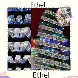 Ethel1 ริบบิ้นโบว์ LED สําหรับตกแต่งคริสต์มาส DIY