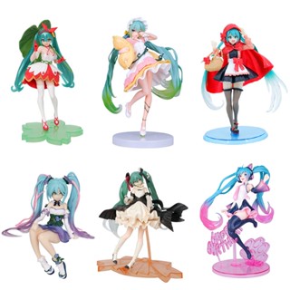 Taito โมเดลฟิกเกอร์ Hatsune Miku Wonderland Prize Sleeping Beauty Holding Leaf Singer สีขาว สําหรับเก็บสะสม