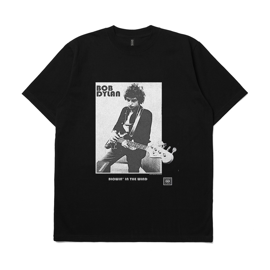 ความร้อน เสื้อยืด พิมพ์ลาย Bob Dylan Blowing in The Wind Band