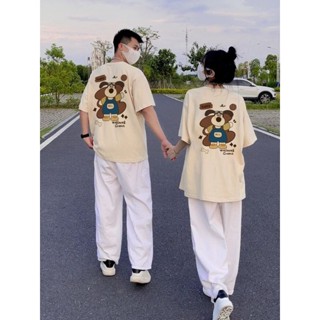 【Polyester】เสื้อยืดคอกลม แขนสั้น พิมพ์ลายการ์ตูนน่ารัก ใส่สบาย อเนกประสงค์ เหมาะกับฤดูร้อน สําหรับผู้หญิง