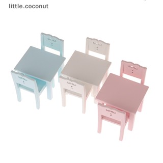 [little.coconut] ชุดโต๊ะเก้าอี้จิ๋ว 1:12 อุปกรณ์เสริม สําหรับบ้านตุ๊กตา