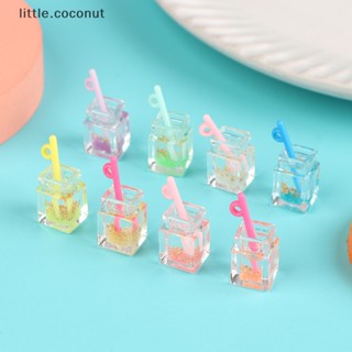 [little.coconut] แก้วเครื่องดื่มเรืองแสง ขนาดเล็ก สําหรับตกแต่งบ้านตุ๊กตา 5 ชิ้น