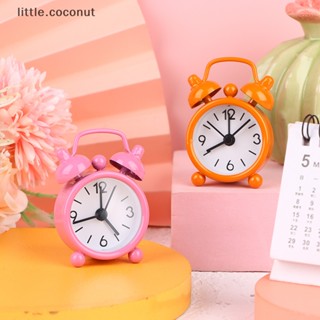 [little.coconut] นาฬิกาปลุกจิ๋ว หมุนได้ 1:6 สําหรับตกแต่งบ้านตุ๊กตา ห้องนอน ห้องนั่งเล่น