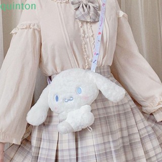 Quinton Lolita กระเป๋าสะพายไหล่ ผ้ากํามะหยี่ขนนิ่ม เหมาะกับการพกพาเดินทาง เดินทาง เครื่องแบบ JK ของขวัญ ของเล่น Cinnamoroll สําหรับผู้หญิง