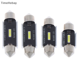 Timehebay หลอดไฟ LED CSP 31 มม. 36 มม. 39 มม. 41 มม. C5W C10W สว่างมาก สําหรับรถยนต์