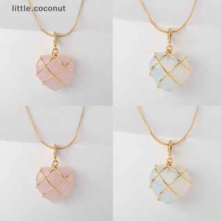 [little.coconut] สร้อยคอโช้คเกอร์ จี้คริสตัล รูปหัวใจ เครื่องประดับแฟชั่น สําหรับผู้หญิง