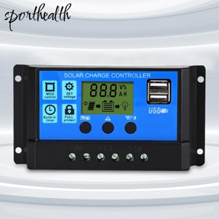 [sporthealth.th] ตัวควบคุมการเก็บประจุ 10A 20A 30A 40A 50A 60A 100A 12V 24V PWM หน้าจอ LCD USB คู่