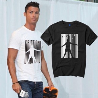 ฟุตบอลดาวเด่นยูเวนตุส Cristiano Ronaldo7 หมายเลข cr7 เสื้อยืดแขนสั้นเรอัลมาดริดคริสเตียโน โรนัลโดการฝึกอบรมครึ่งแขน