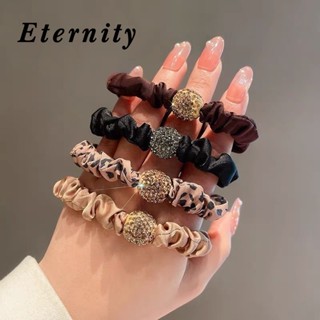  Eternity  ยางรัดผมเกลียว ยางรัดผมดอกไม้สไตล์ญี่ปุ่น มดอกไม้ลูกปัดใหญ่ ยางรัดผมแฟชั่น ยางมัดผมสีดำเส้นใหญ่ XPJ33Z080304