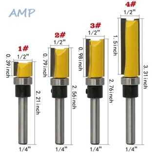 ⚡NEW 8⚡Pattern Bit Top Bearing Yellow Silver Industrial Workshop Tool 1pc 1/4inch Shank