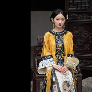 เสื้อคลุมแขนยาว คอปก ทรงหลวม พิมพ์ลาย Ruyi ขนาดใหญ่ สไตล์จีน 3AYY