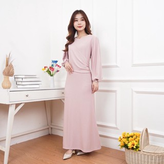 Trexus - ZNF JOLA MAXI Dress/Mermaid ชุดเดรสแขนยาว ผ้าถัก เรียบง่าย สําหรับผู้หญิง
