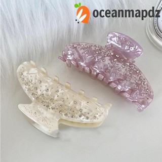 Oceanmapdz กิ๊บติดผม กรดอะซิติก พลอยเทียม กิ๊บติดผม หวานแหวว เพชร ทรงเรขาคณิต เด็กผู้หญิง