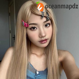 Oceanmapdz คลิปหนีบปากเป็ด ประดับพลอยเทียม รูปดาวห้าแฉก Y2k สีเงิน 7 ชิ้น ต่อชุด