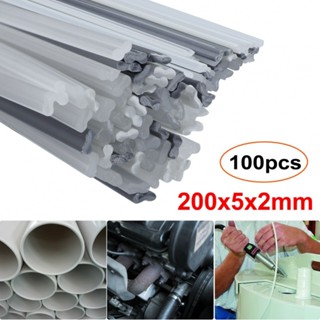 แท่งเชื่อมพลาสติก PVC PP ABS PE ขนาด 200x5x2.5 มม. ปลอดสารพิษ สําหรับเครื่องเชื่อมพลาสติก 100 ชิ้น