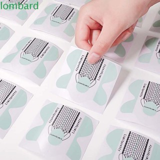 Lombard ถาดกระดาษต่อเล็บ ลายฉลุ สําหรับต่อเล็บ DIY 100 ชิ้น ต่อชุด