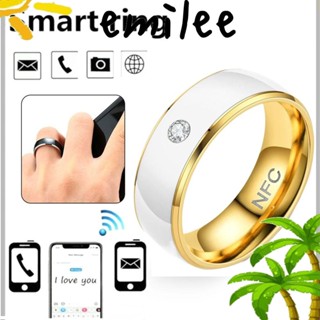 Emilee แหวนนิ้วดิจิทัล สเตนเลส NFC กันน้ํา อเนกประสงค์ สําหรับผู้ชาย ใส่โทรศัพท์มือถือ Android