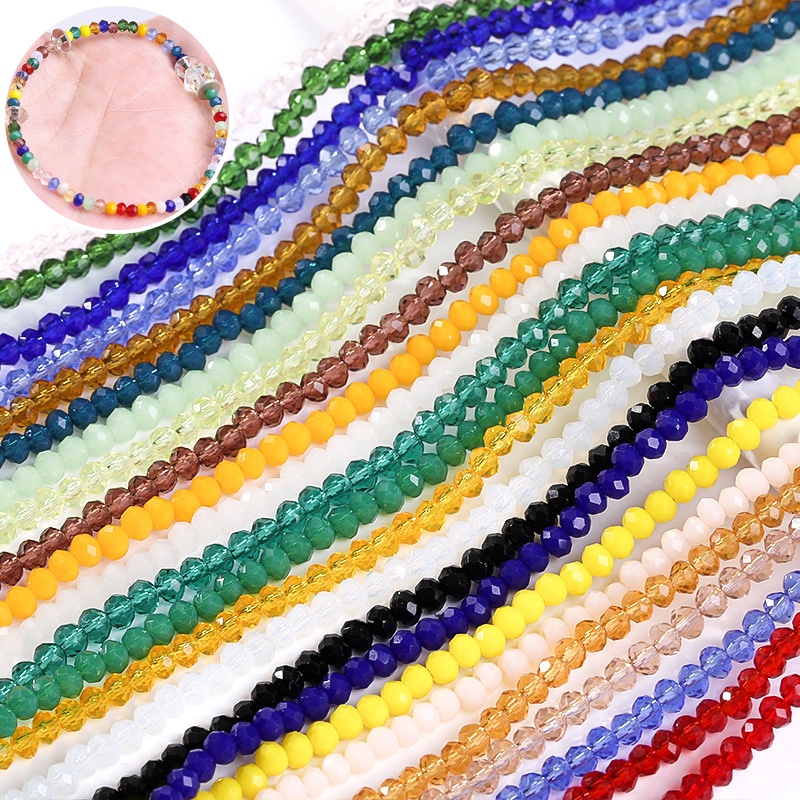 ลูกปัดแก้วคริสตัล เส้นผ่าศูนย์กลาง 2 มม. สําหรับทําเครื่องประดับ สร้อยข้อมือ สร้อยคอ diy 170 ชิ้น