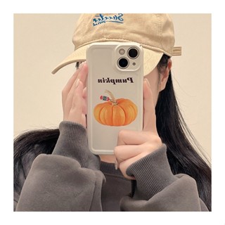 เคสโทรศัพท์มือถือแบบแข็ง กันกระแทก ลายฟักทอง เรียบง่าย สําหรับ Iphone 11 12 13 14 PRO MAX 13 12pro 11 13promax